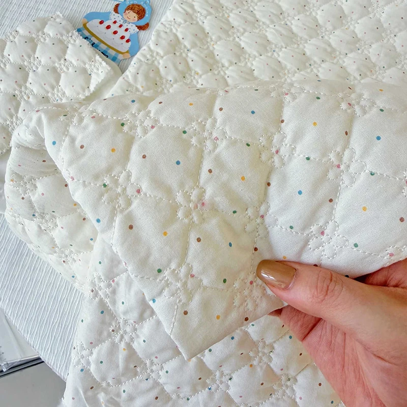 Cotton 40s Quilted Padded Fabric Color Dot Digital Printed Cloth for Winter Coat Cotton Jacket Pants Garment Sewing DIY Material