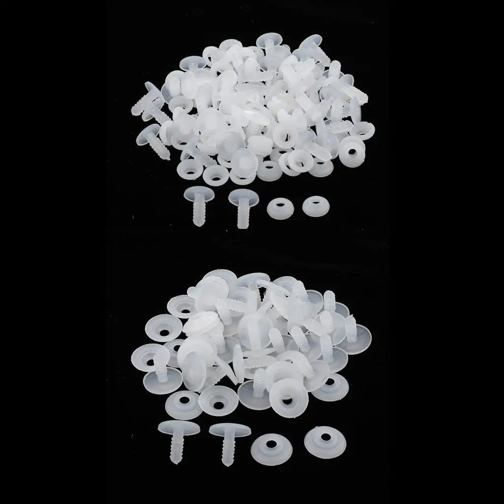 Moveable Doll Joints White 15mm 20mm Plastic Connector Set for Creating or Fixing Teddy Doll Projects