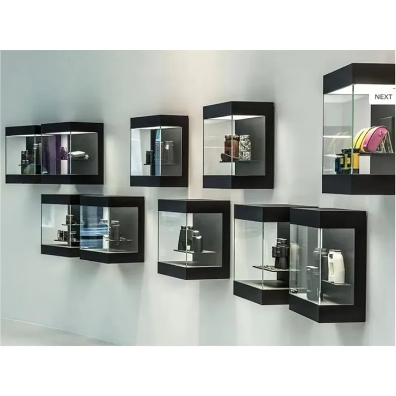 أزياء صغيرة LED الإضاءة عرض موقف خزانة الحائط عرض للمجوهرات ووتش العطور صور حقيبة لعبة #1