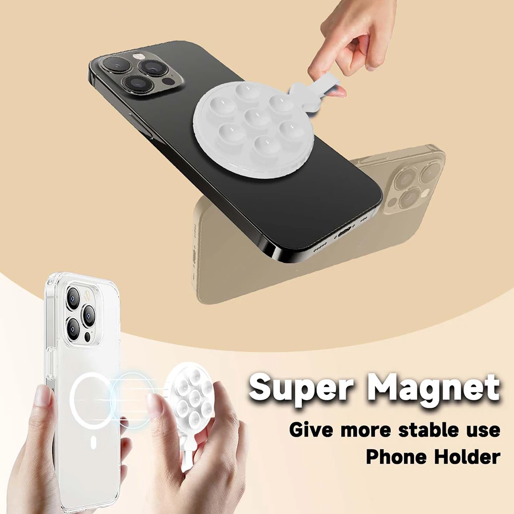 Magnetische Saugnapf Telefon halterung Silikon Freis prec heinrich tung Spiegel Dusche Telefon halter Saug Telefon hülle für Android iPhone 15 14 13