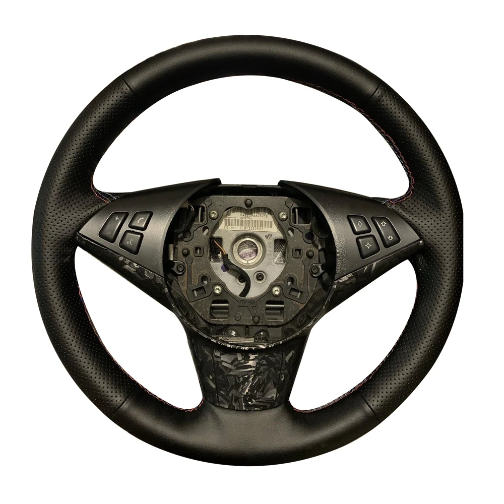 

Braid Car Steering Wheel Cover Anti-Slip Artificial Leather For BMW M5 E60 E61 (Touring) M6 E63 E64 2005-2010 Car Accessories