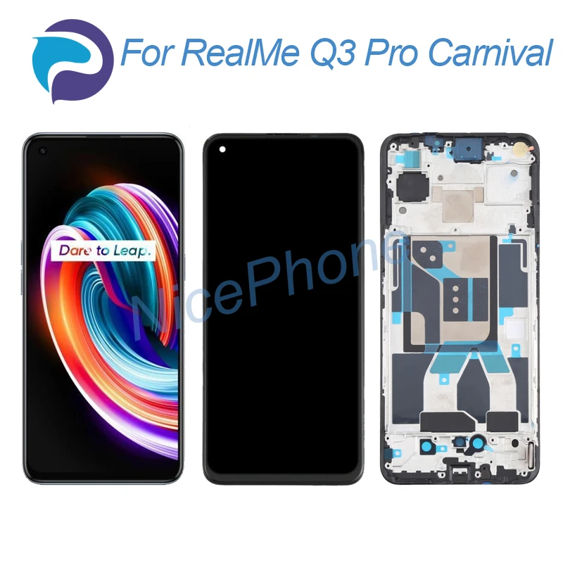 

ЖК-экран + сенсорный дигитайзер для RealMe Q3 Pro Carnival 2400 1080 RMX3142 Q3 Pro Carnival ЖК-экран