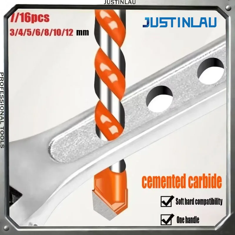 7/16 Extended Drilling Machine Alloy Thread Hexagonal Handle Door Lock Orifice Plate Drill Bit