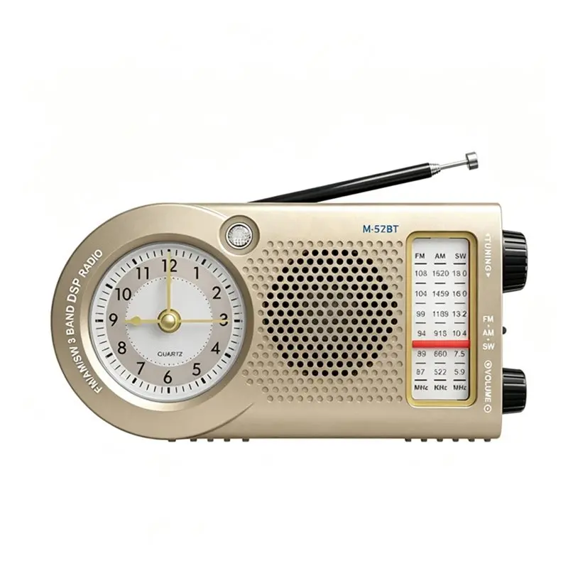 

【CYBER MONDAY】Wireless Bluetooth Speaker Mini Clock Radios Portable FM AM Radio Receiver MP3 Music Player Supports U Disk AUX