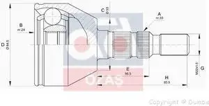 Store code: 607505 for axle head outer ASTRA.H 1.3d-1.7D * Z13DTH-Z17DTH *