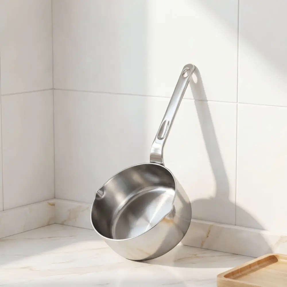 Small 304 Stainless Steel Sauce Pot Non Stick Coating Free Baby Complementary Food Cooker Portable Kitchen Cooking Tool