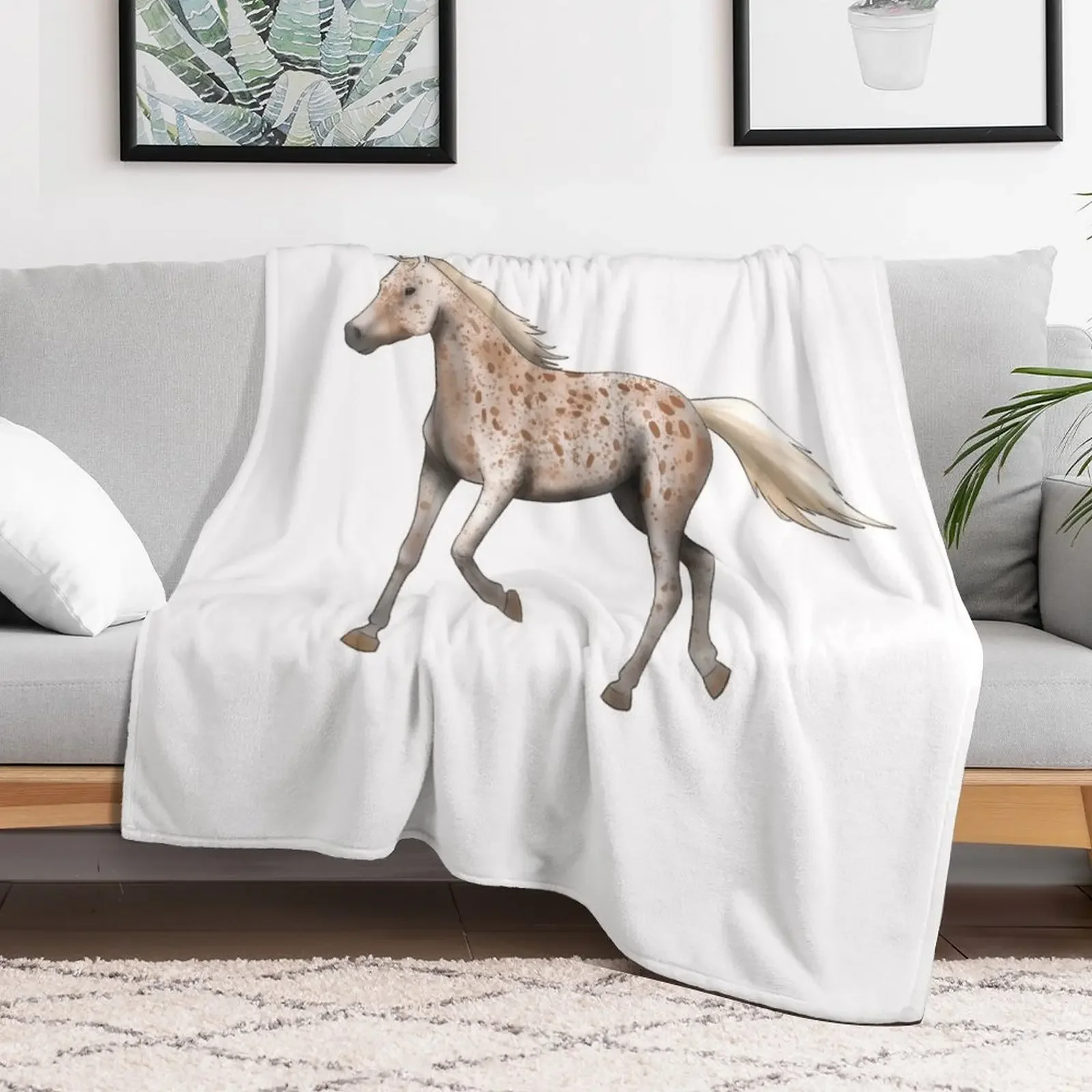 Brown Leopard Appaloosa Throw Blanket Soft Warm Blanket Gift for Grandparents