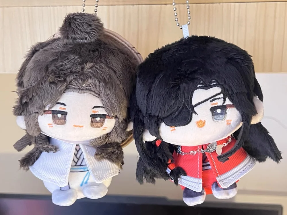10cm Tian Guan Ci Fu Plush Heaven Officials Blessing Hua Cheng Xie Lian Qing Xuan Stuffed Dolls Toy Key Chains Christmas Gift