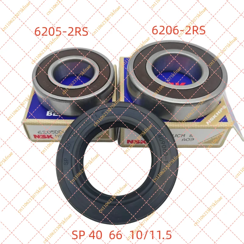 6205 6206 Bearing 40-66-10/11.5 Oil Water Seal Kit for Washing Machine Tub Parts