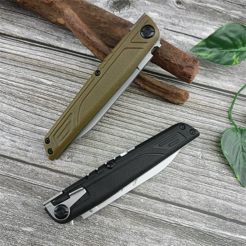 440C folding knife, Outdoor Tactical Military Hunting Self-defense Hiking Pocket EDC Tool, 440C Handle, Men\'s Gift