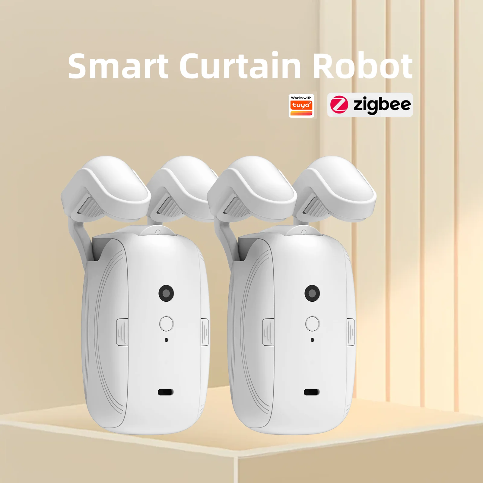 Zigbee T U I Track Roman Rod Smart Curtain Motor Electric Automatic Curtain Robot APP Voice Control Alexa Google Home Alice