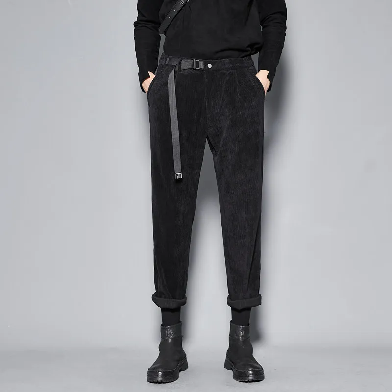 High Quality Recommended Autumn Winter Retro British Corduroy Casual Pants Male Fashion Trendy Draped Pants