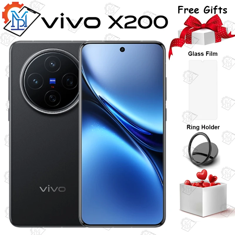 Оригинальный мобильный телефон Vivo X200 5G 2024, 6,67 дюйма, AMOLED, размер 120 Гц, камера 9400, 50 МП, суперзарядка, 90 Вт, NFC-смартфон