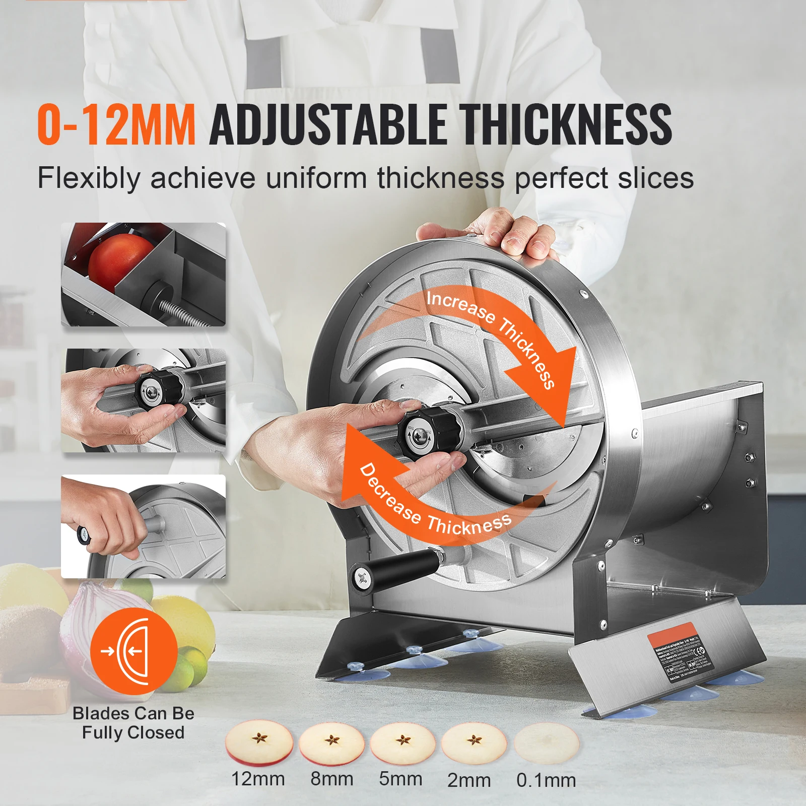 SucceBuy Manual Vegetable Fruit Slicer 0-0.5