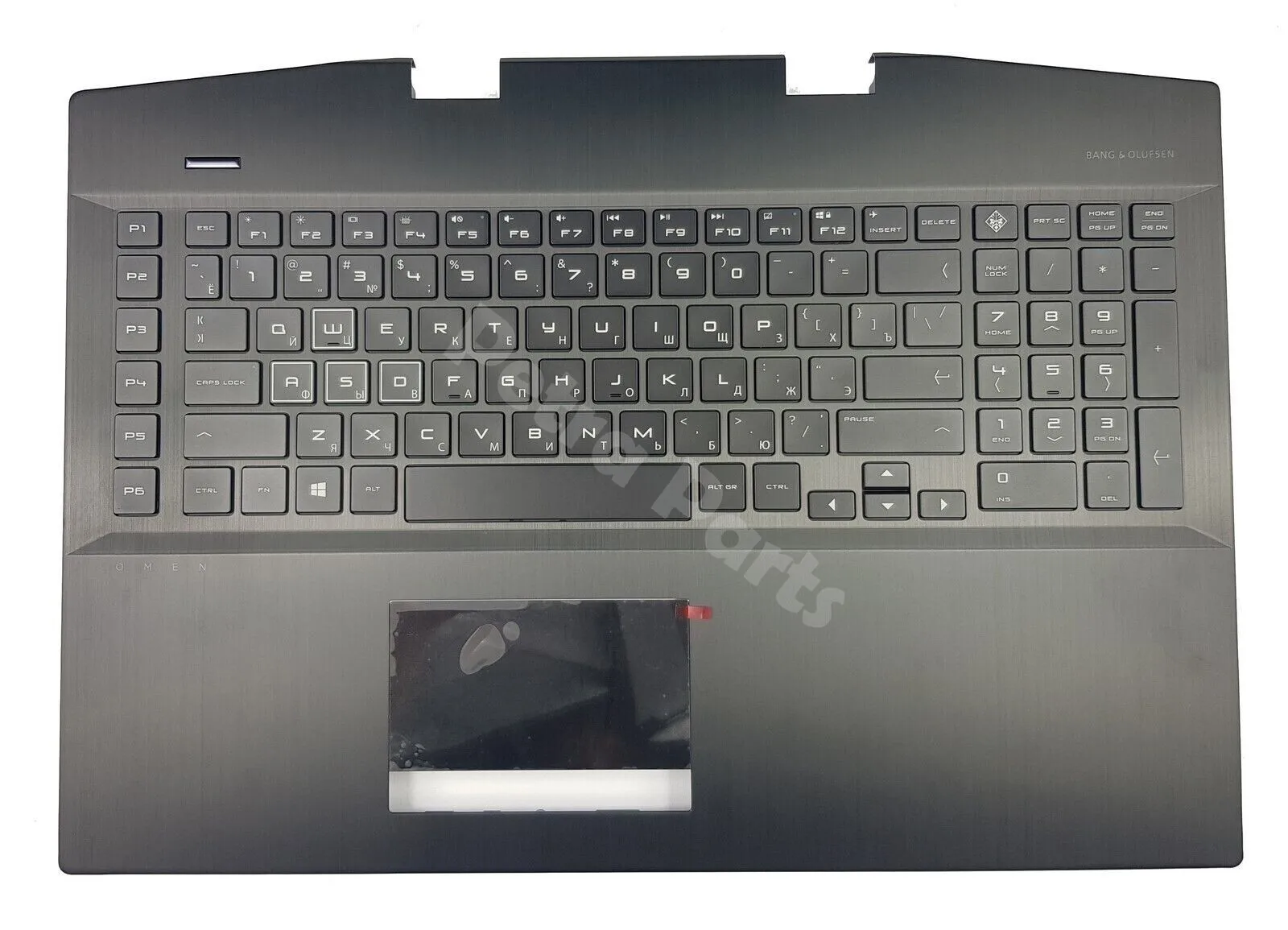 

1pcs For HP Omen Plus 17-CB Palmrest Backlit Keyboard Touchpad Small Charging Hole
