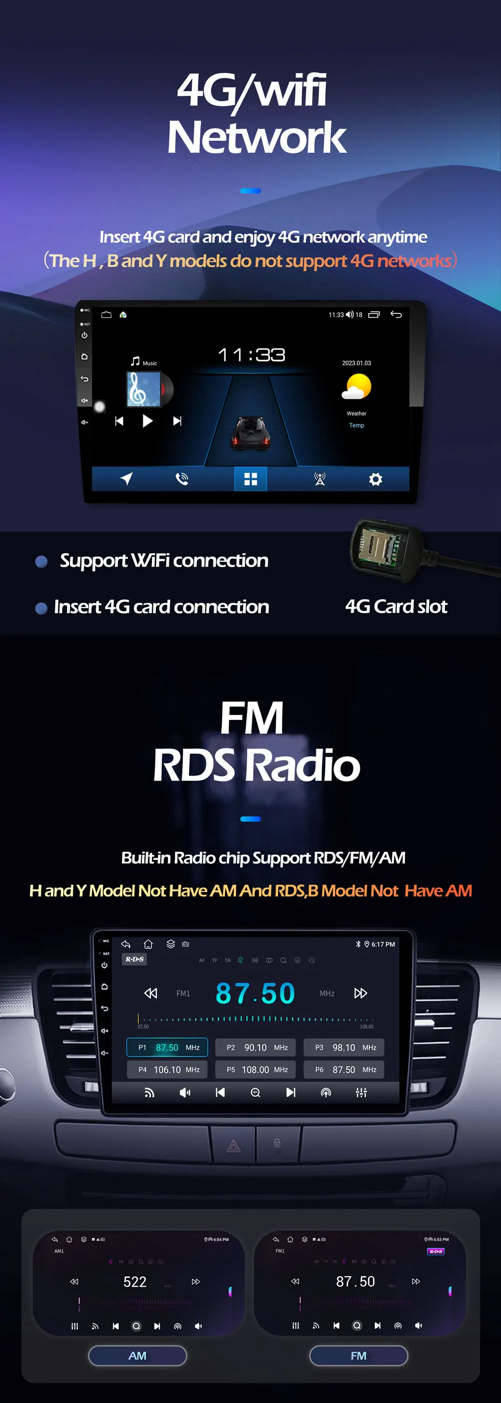Android 16 Auto Carplay for Ford Fiesta MK7 2009 - 2017 Car Radio Multimedia Video Player 4G+WIFI BT GPS Navigation