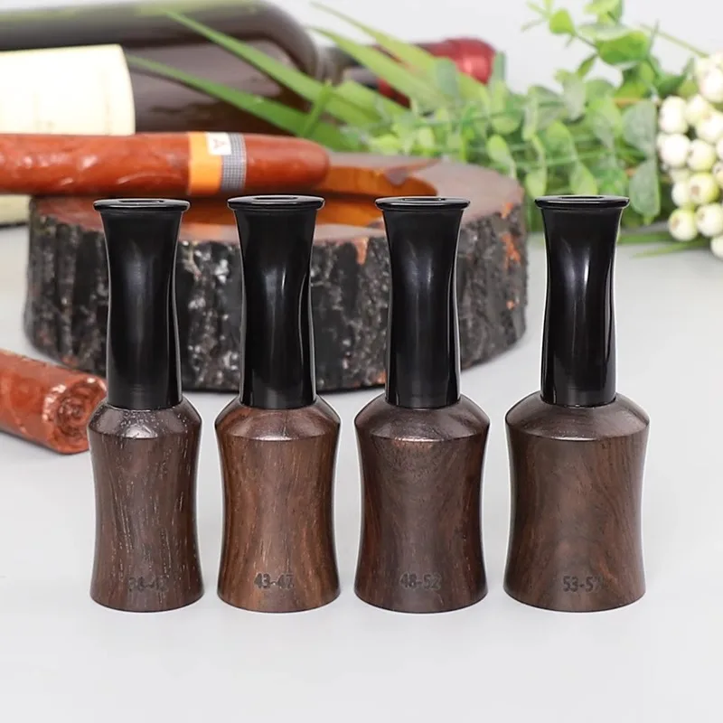 

1PCS Ebony Wood CigarHolder Black Sandalwood Ebony Cigar Holder Cigar Bite Holder Extension Mouth Filter Removable Cigar parts