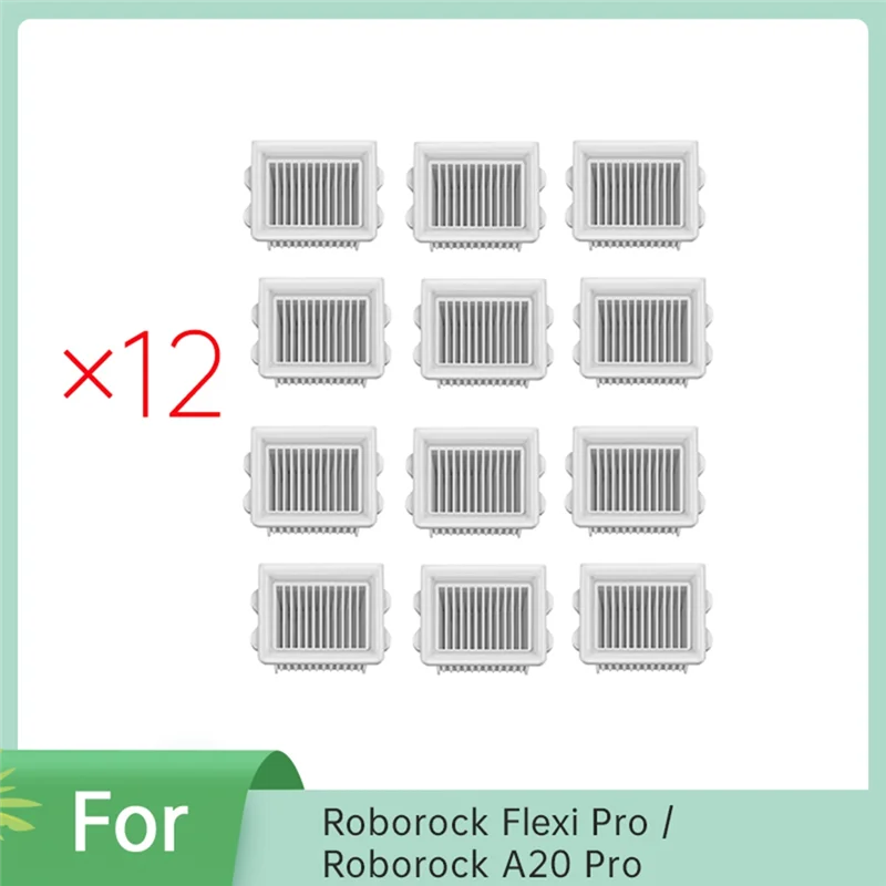 

12 Pcs Filter For Roborock Flexi Pro /Roborock A20 Pro Sweeper Accessories Essential Vacuum Accessories-A77G