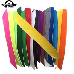 50PCS Archery Fletches Left Wing Feathers Multicolor Full length Real Turkey Feather Arrow Feather Fletchings