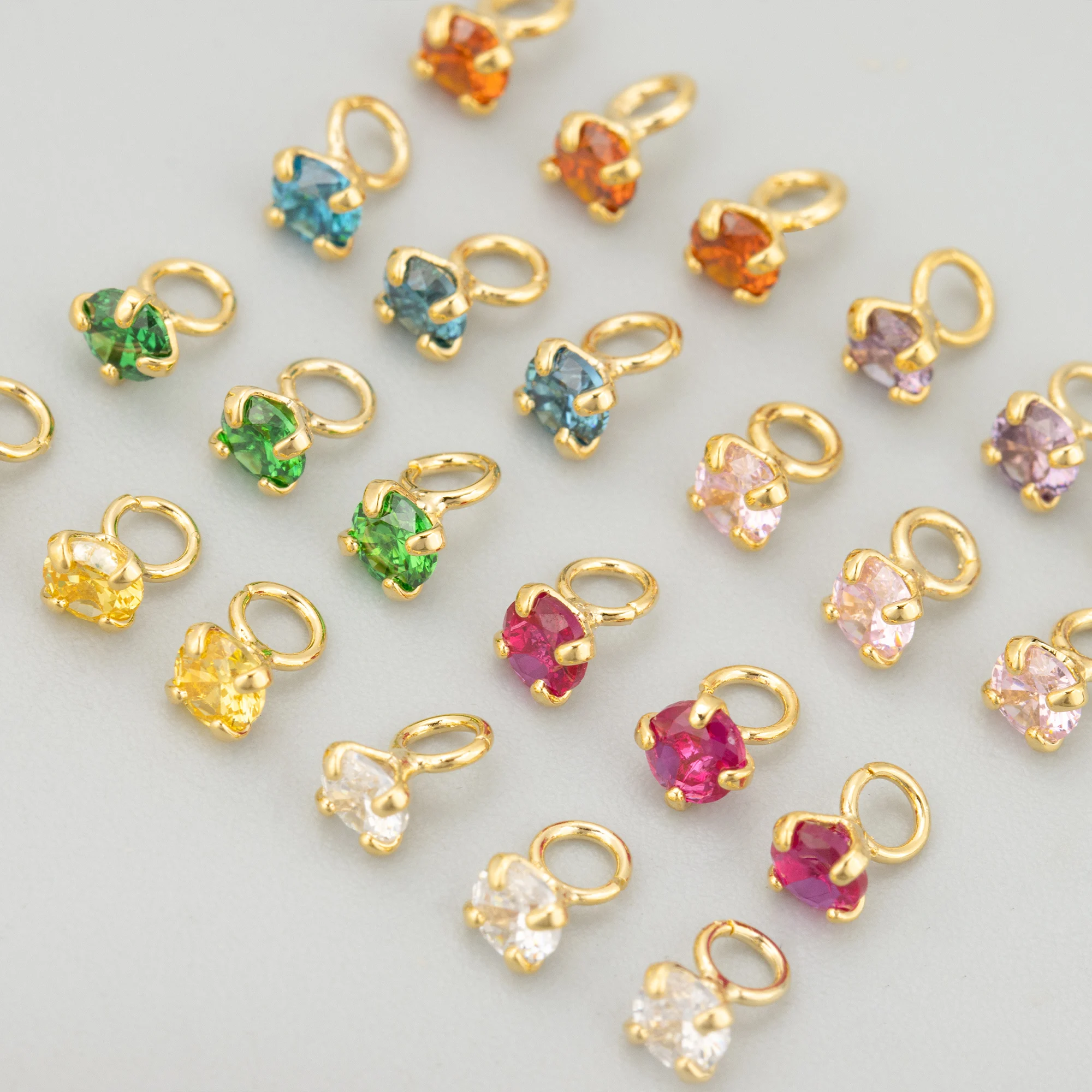 GUFEATHER,20pcs/lot,MH91,jewelry accessories,18k gold rhodium plated,copper,zircons,charms,hand made,jewelry making,diy pendants - view 5