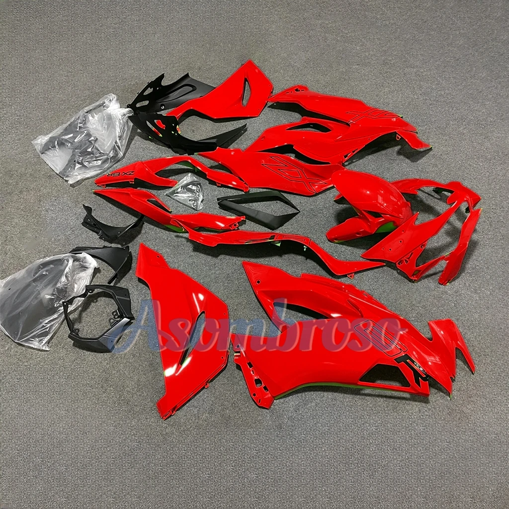 For KAWASAKI ZX6R 2019 2020 2021 2022 2023 2024 ZX-6R Full Fairing Kits ABS Plastic Injection Bright red  Bodywork Cowling