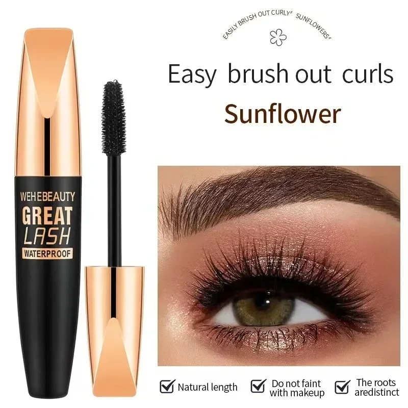 Silk Fiber Lash Mascara 2 in 1 Mascara Waterproof Lengthening Cosmetics Eye Mascara Ship Lashes Curling Thick Eye Makeup