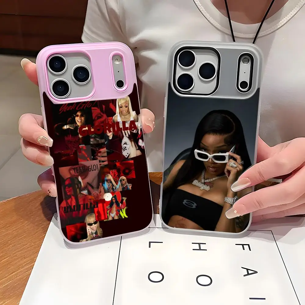 Rapper Glorilla Phone Case 2-in-1 Detachable Clear with Card Holder for iPhone 12-17 Soft Multi-Color view 3