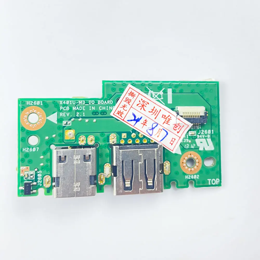 Placa de alimentación de CC para portátil ASUS, placa de DC-IN USB, X401, X401A, X401U, X501, X501A, X301, X301A