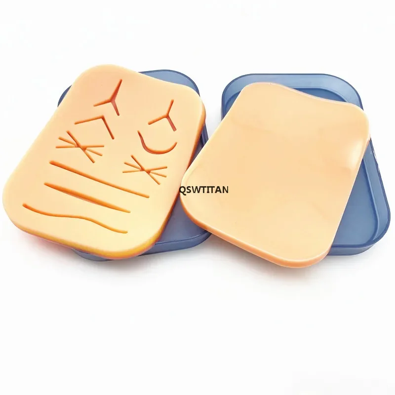 Silicone Suture Pad Wound Suturing Training Pad Reusable Silicone Teaching Model Human Traumatic Skin Model