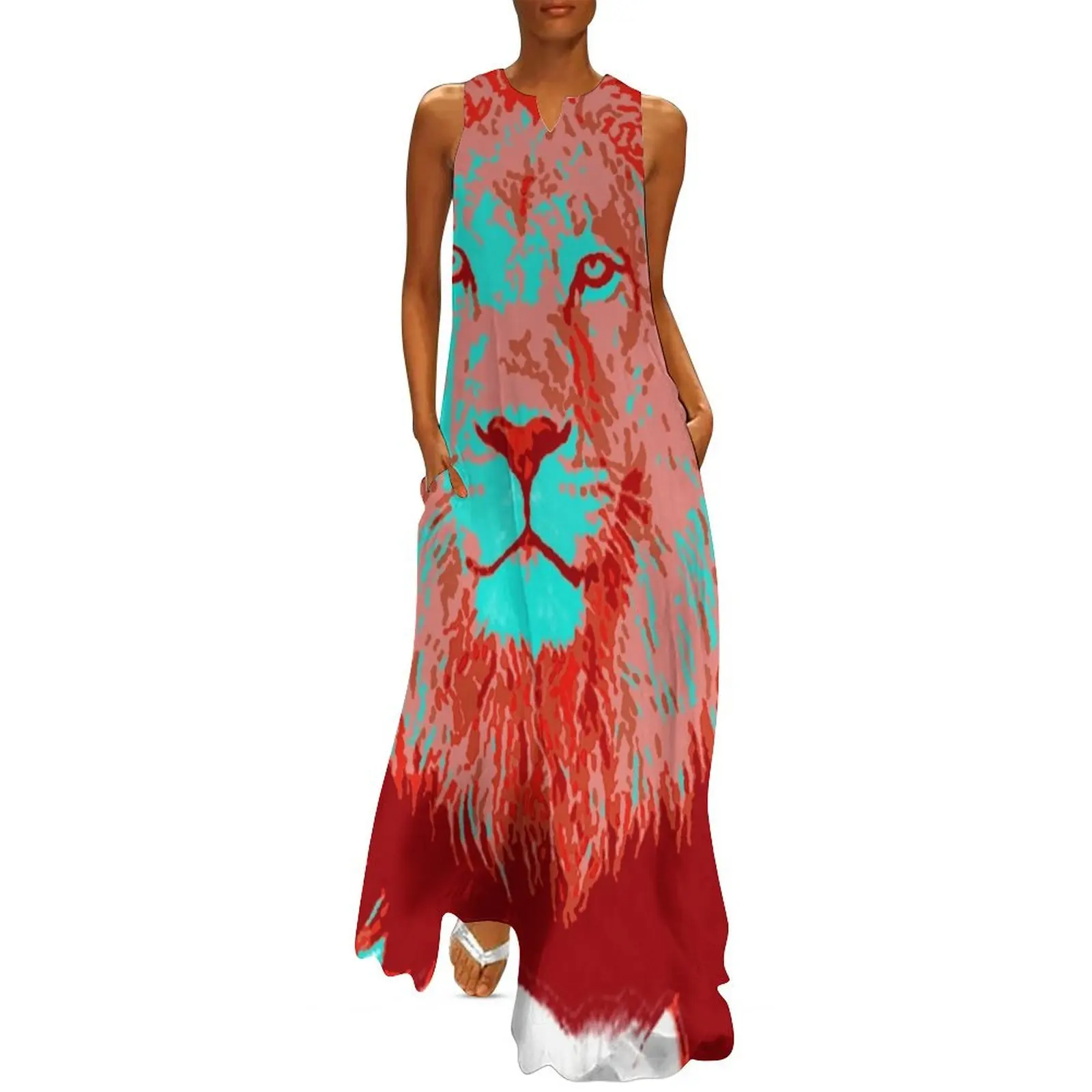 

Lion Long Dress evening dress woman dress