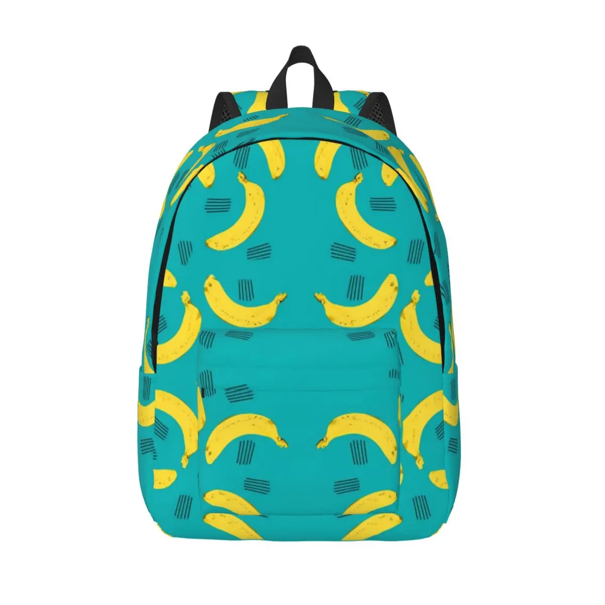 

Yellow Banana Backpack Fruit Print Student Unisex Polyester Trekking Backpacks Large Cute High School Bags Rucksack