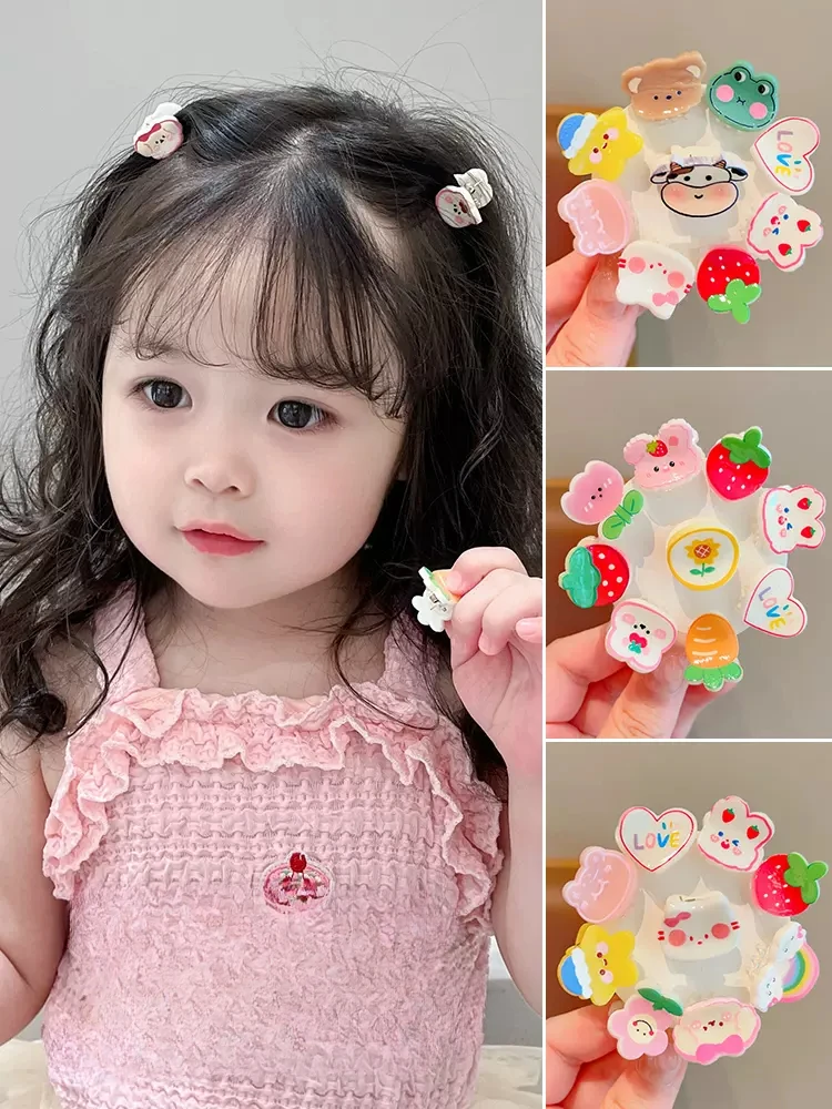 3/6 Pcs/Set New Children Cute Cartoon Animal Flower Mini Hair Claws Baby Girls Sweet Headwear Hair Clips Kids Hair Accessories