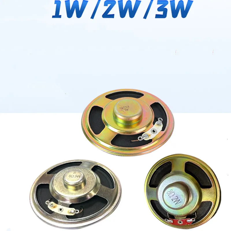 10pcs 8Ω 1W 2W 3W speaker diameter 50/57/66/77mm small speaker speaker inner magnetic paper tray 8 Ω 1W