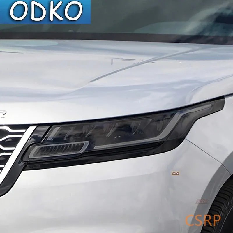 Car Headlight Tint Smoked Black Protective Film TPU Stickers For Range Rover Velar 2017-Present Accessories Anti-Scratch Repair