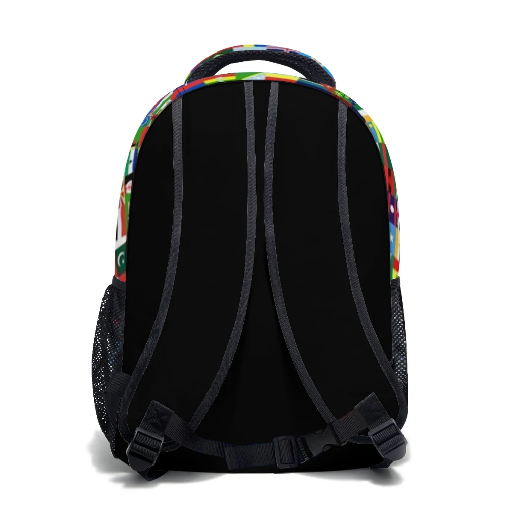 Flags Printed Lightweight Casual Children's Youth Backpack Schoolbag  17inch