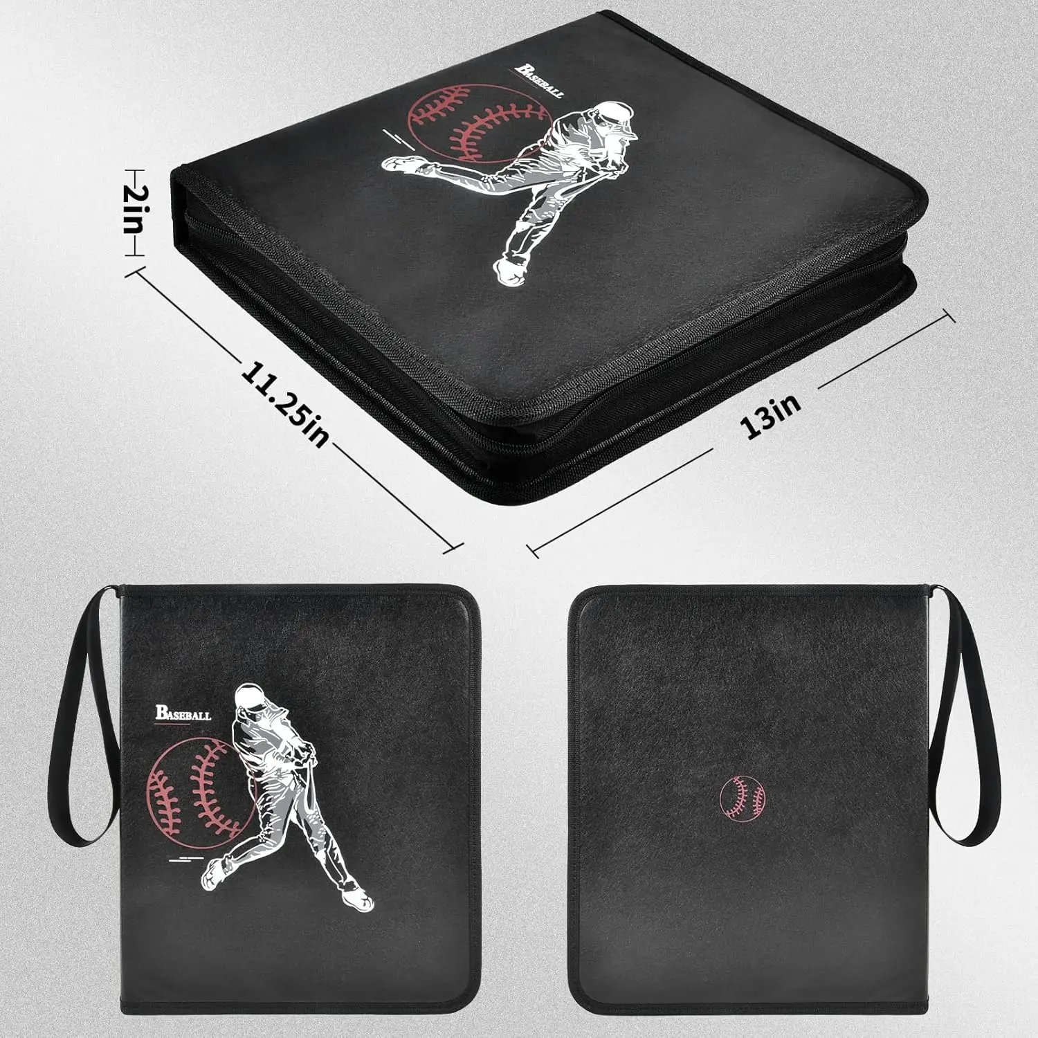 baseball card binder storage Amazon.com: Baseball Card Binder 900 Pockets, 50 Sleeves Large Baseball  Binder 3 Ring Zipper Trading Cards Holder 9 Pocket, Sport Collection Book  Storage Box Organizer, Album Folder Case Photocard Protector Gift : Toys &  Games main image 1