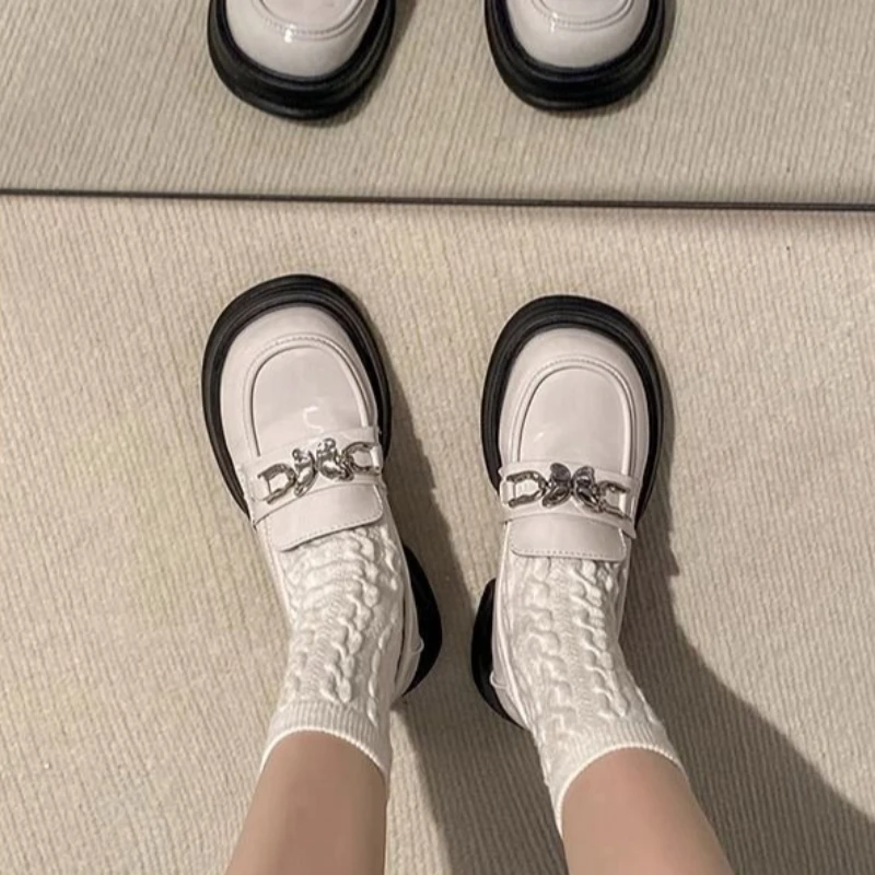 British Style Women's Leather Loafers 2026 Summer New Platform Mary Jane Shoes Versatile and Chic