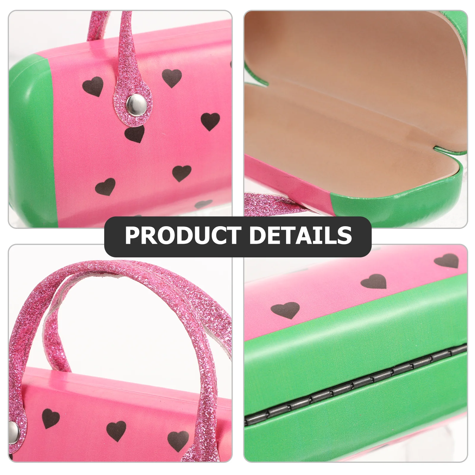 

Glasses Case Portable Eyeglass Box Lightweight Pu Travel Sunglasses Holder Cartoon Pattern Handheld