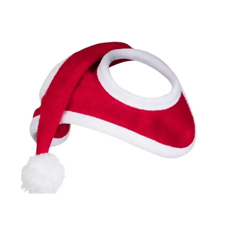 R6FE احتفالي عيد الميلاد قبعة الحصان تنفس البوليستر تصميم عطلة الفروسية قبعة