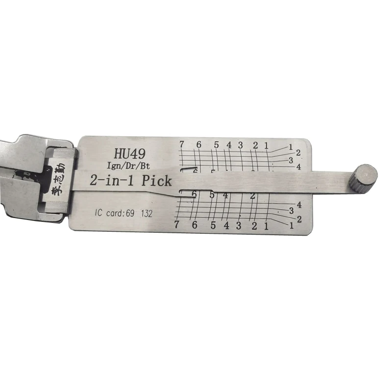 LISHI HU49 2-in-1 Lock Pick Decoder, Auto Door Lock Unlocking & Decoding Tool