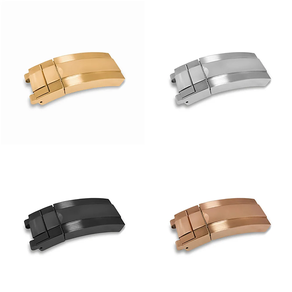 

9MM/16MM Interface Safety Stainless Steel Folding Buckle Plating Buckle For Silicone Strap