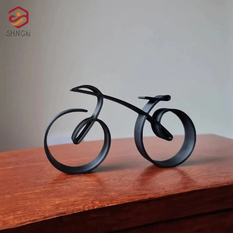 1pc Black Minimalistic Bike Wire Sculpture Wireframe Style Bike Decor Acrylic Stylish Home Decor Durable Bicycle Wall Decor