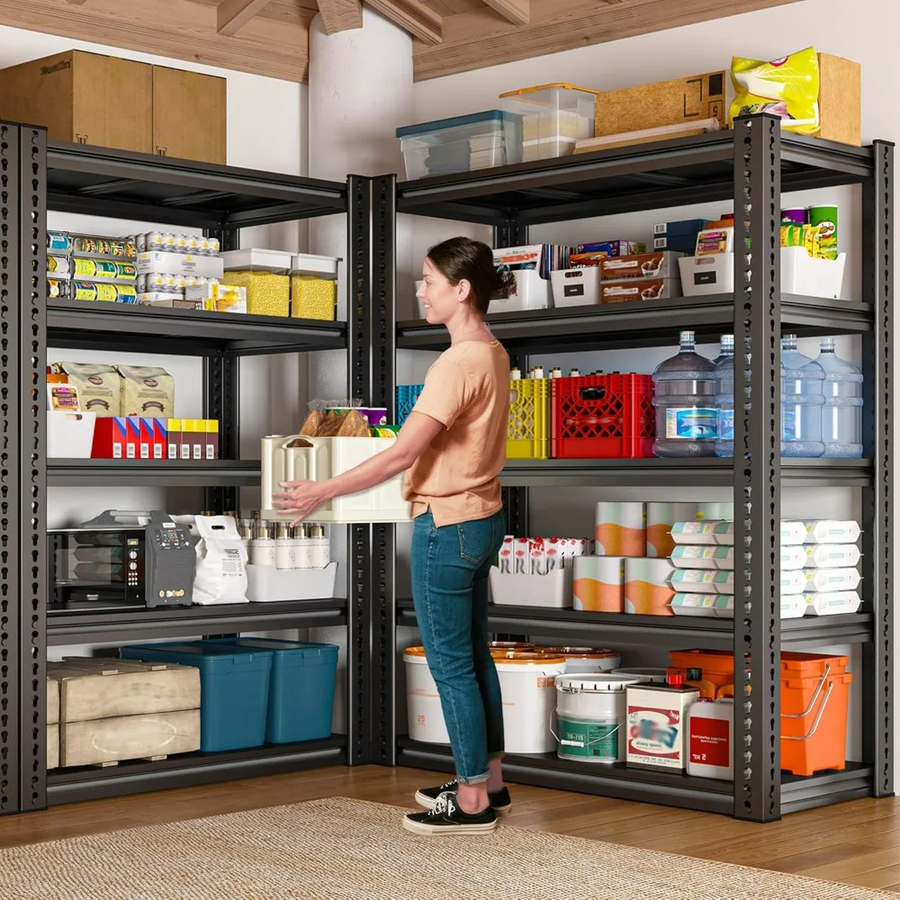 REIBII Garage Shelving Load 2000 LBS, Adjustable 5-Tier Storage Shelves, Metal Shelving Units and Storage  32