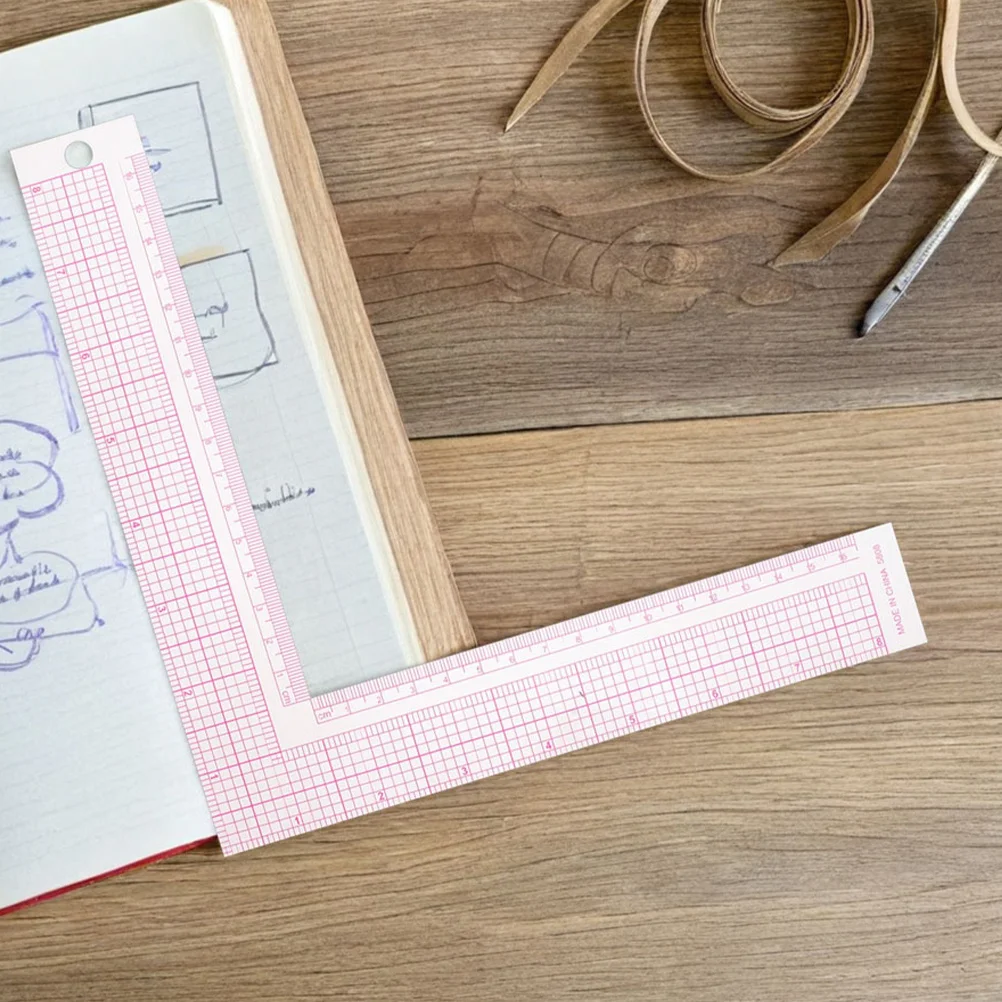 

3Pcs Fashion Design Ruler Set L Shaped Clear Plastic for Pattern Drafting and Sewing Craft Measuring Tool Shirt Ruler Guide