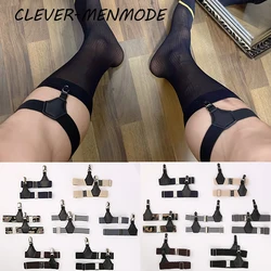 CLEVER-MENMODE Bretelle Clip Cinghia Calze Ultra Sottili Antiscivolo Becco D'anatra Clip Accessorio Calza Clip Adulto