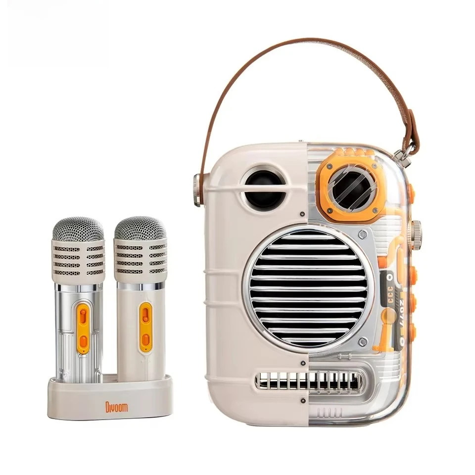 

Bluetooth Portable Karaoke Speaker Sound Dual Microphone RGB Battery Voice Change Mode for Outdoor Usage