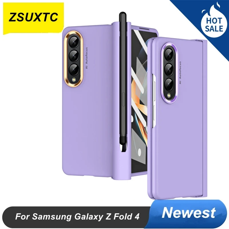 

Folding Screen Phone Case For Samsung Galaxy Z Fold 4 Touch Pen Protection Shockproof Cover Cases For Samsung Z Fold 4 Fold4 5G