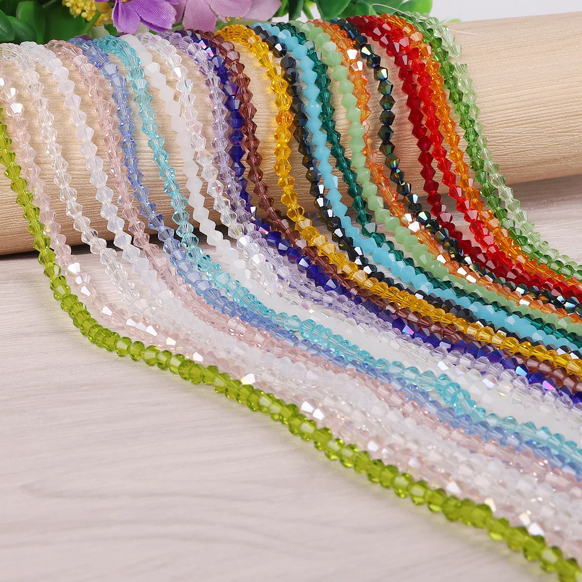 3 4 6MM Czech Crystal Bicone Faceted Beads For Bracelet Necklace Jewelry Making DIY Accessiories Charm Loose Spacer Glass Beads