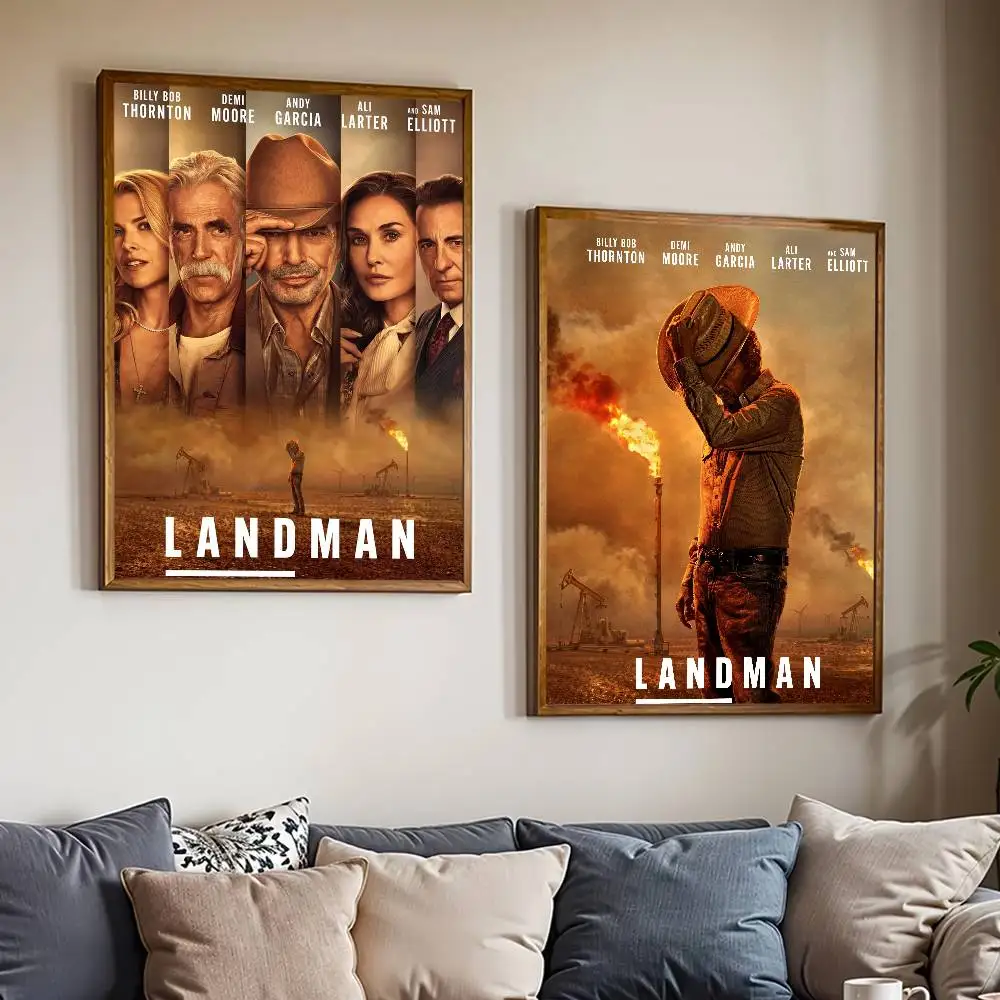ملصق لاندمان من المسلسلات التلفزيونية يطبع ذاتي اللصق للمنزل مناسب لتزيين غرفة المعيشة #3