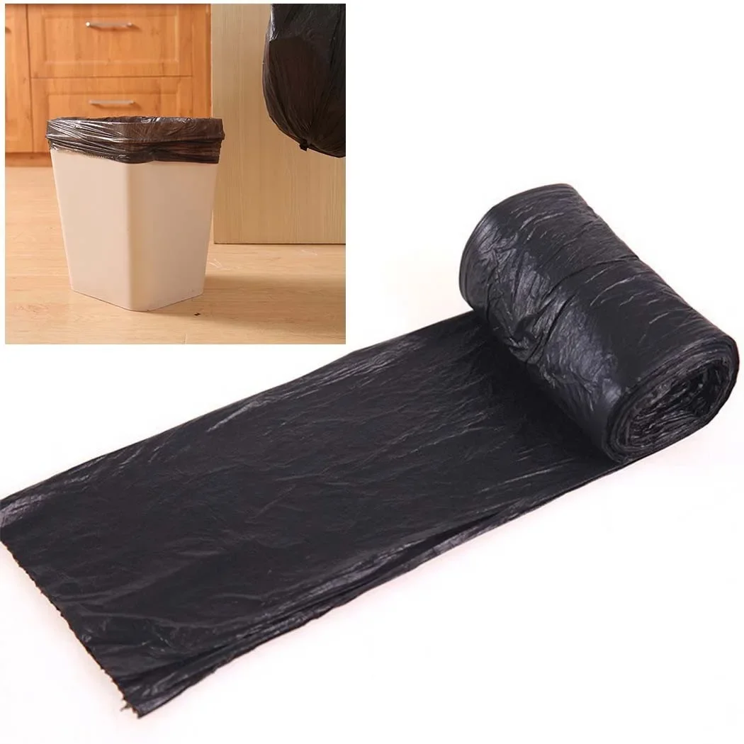 50x60cm Black Plastic Bag Thick Garbage Vest Storage Bag Kitchen Supplies Load-Bearing 40g Takeaway Shopping Packing 1set